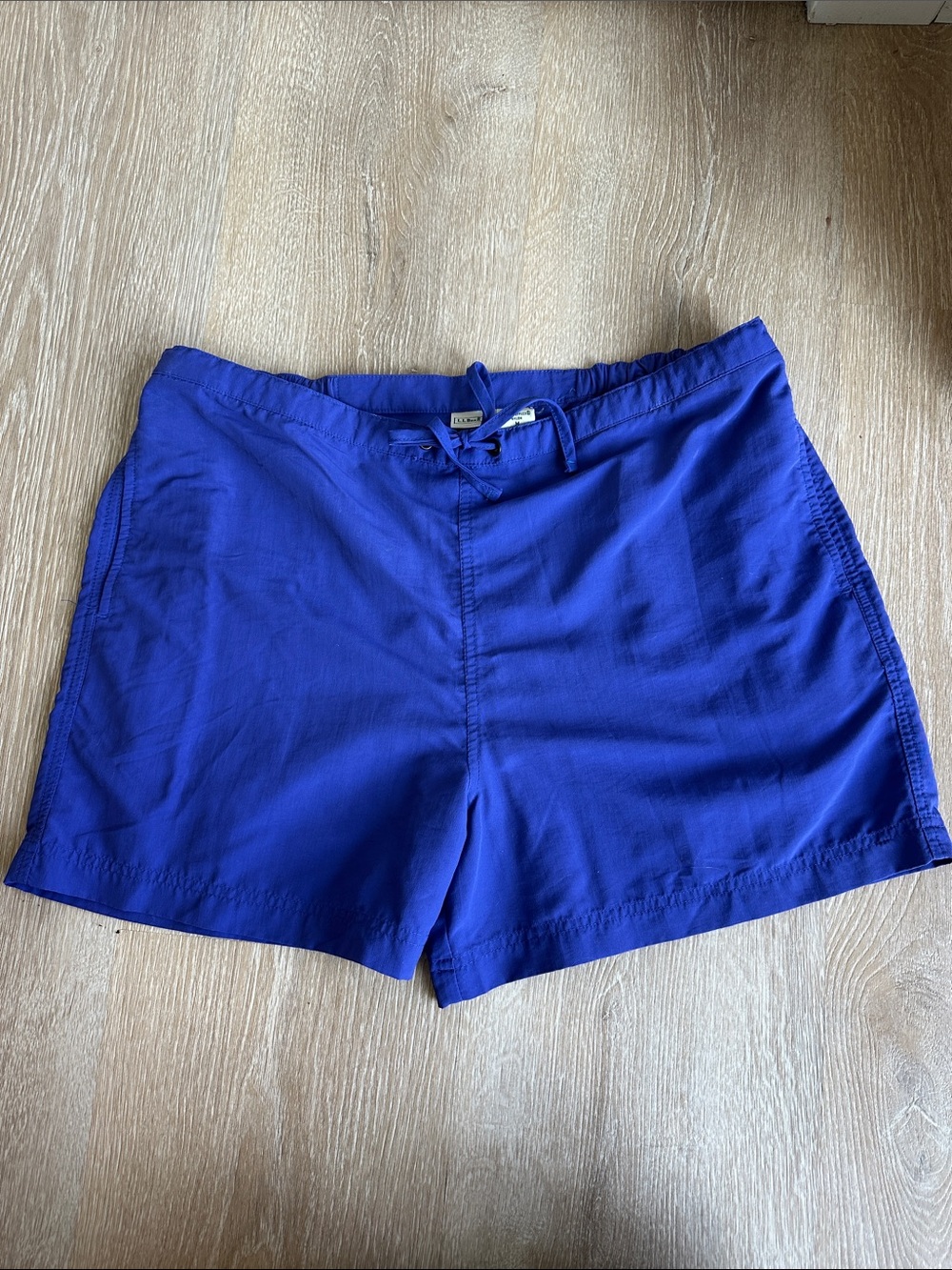 L.L.Bean Supplex Nylon Board Shorts Medium Blue Purple Quick Dry Swim Hiking